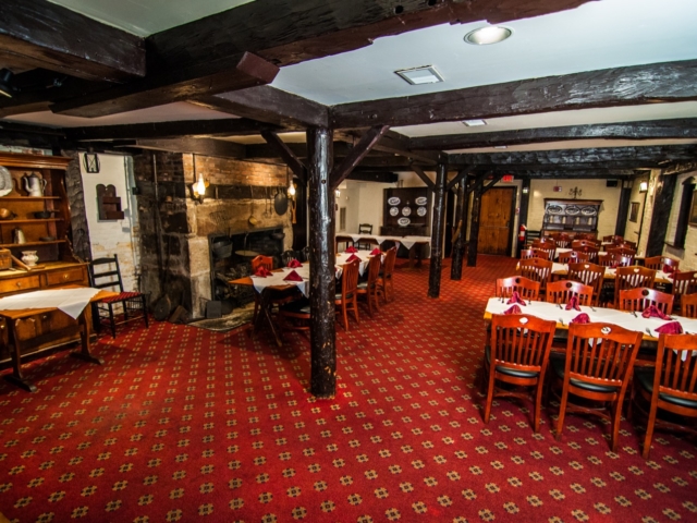 Wiggins Tavern overview including beams