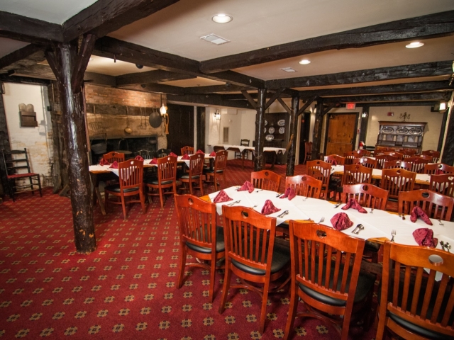 Wiggins Tavern overview including beams